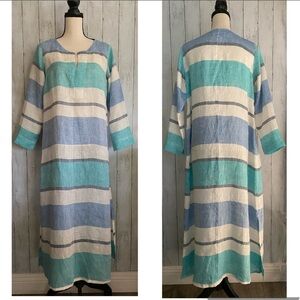 New POSITANO Linen Kaftan Dress